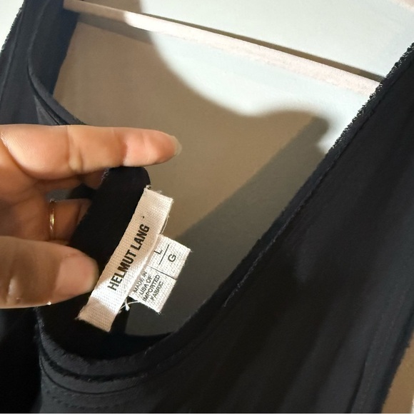 Helmut Lang Black Sleeveless Drawstring Waistband Midi Dress - Picture 7 of 10